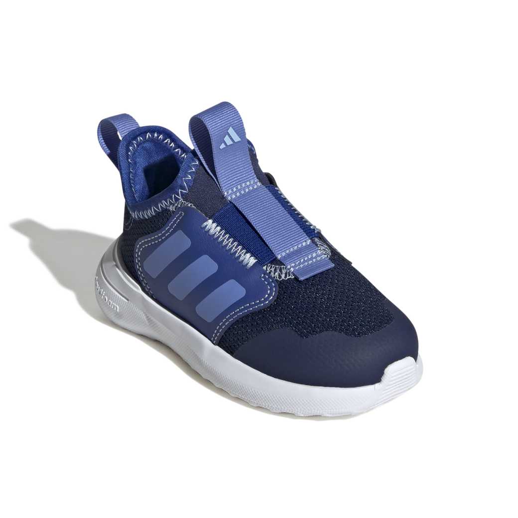 Tênis infantil Adidas Tensaur Comfort azul marinho vista frontal lateral topo